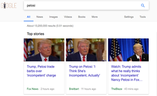 Illustration for article titled Pelosi and google (wtf?)
